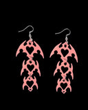 3-Tier Heart CyberSigilism Earrings - Nickel-Free, Hypoallergenic 325 Sterling Silver
