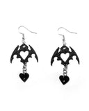 Hanging Heart Earrings - Nickel-Free, Hypoallergenic 325 Sterling Silver