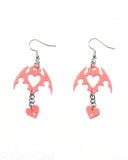 Hanging Heart Earrings - Nickel-Free, Hypoallergenic 325 Sterling Silver