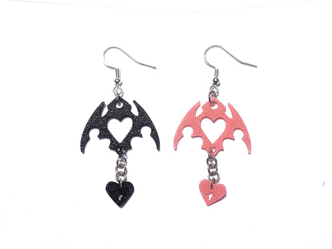 Low Chain Gothic CyberSigilism Heart Earrings - Nickel-Free, Hypoallergenic 325 Sterling Silver - 3D Printed Dark Fantasy Statement Jewelry (Copy)